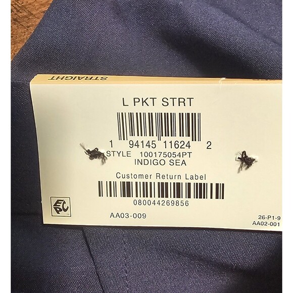 INC International Concepts Womens Mid Rise L-Pocket Straight Pants 2PS Blue NWT - Picture 6 of 15